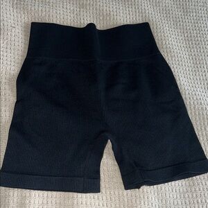 Ribbed biker shorts